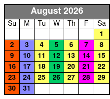 Stand Up Paddleboarding Lesson August Schedule