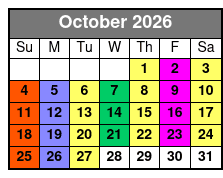 Stand Up Paddleboarding Lesson October Schedule