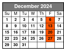 General Admission December Schedule