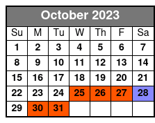 Voices of the Dead Ghost Tour in Savannah October Schedule