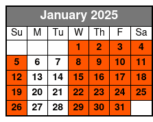 History of Savannah Walking Tour January Schedule