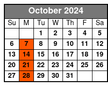 Savannah Riverboat Gospel Dinner Cruise (Dinner Included) October Schedule