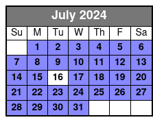 Savannah Walking Tour July Schedule