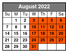 Harper Fowlkes House August Schedule
