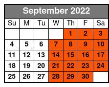 Harper Fowlkes House September Schedule