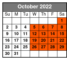 Harper Fowlkes House October Schedule
