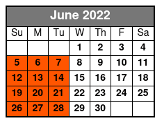 A Walk through Midnight June Schedule