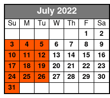 A Walk through Midnight July Schedule