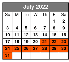 Gates and Gardens Walking Tour July Schedule