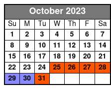 Savannah's Historic Grave Encounters Tour October Schedule