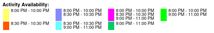 Haunted Pub Crawl Color Key