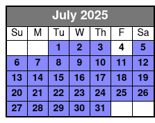 Sixth Sense Savannah Ghost Tours July Schedule