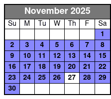 Sixth Sense Savannah Ghost Tours November Schedule