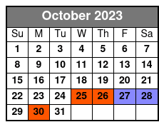 Savannah's Historic District Walking Tour October Schedule