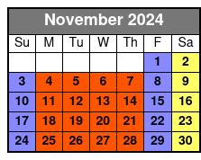 2-Hour Bike Tour & Rental November Schedule