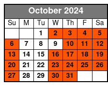 Historic Walking Tour October Schedule