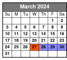 Fort Jackson & Bonaventure March Schedule