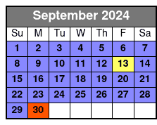 Standard Tour September Schedule