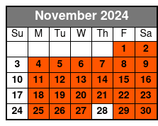Moon River Brewing (Mon-Sat) November Schedule