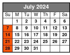 1790 Inn (Sundays Only) July Schedule