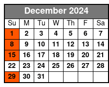 1790 Inn (Sundays Only) December Schedule