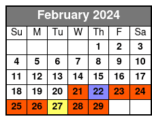 Fraidy Cat Ghost Tour February Schedule
