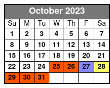 Savannah General History Tour October Schedule