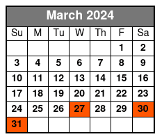 Savannah General History Tour March Schedule