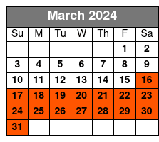9pm Tour March Schedule