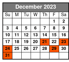 Paranormal and Poltergeist Walking Tour December Schedule