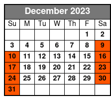 Trivia Tour - 9:00am and 11:00am Daily: Trivia Tour 10:00 December Schedule