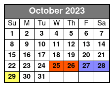 Savannah Aerial Yoga Class October Schedule