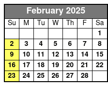 Savannah Historic/Victorian February Schedule