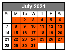 4:00pm Tour July Schedule