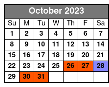 Savage Savannah 2-Hour True Crime Pub Crawl October Schedule