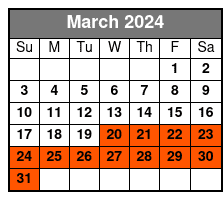 1-Day Savannah Tour Pass March Schedule