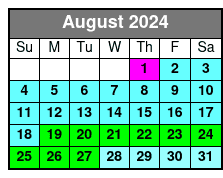 Dolphin Sail August Schedule