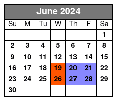 Standard Tour Pricing June Schedule