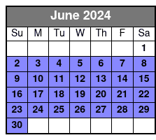 Charleston Sailing Charters June Schedule
