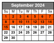 Fall Schedule September Schedule