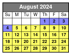 Harbor Cruise - Charleston, SC August Schedule