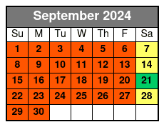 Historic Walking Tour September Schedule