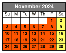Historic Walking Tour November Schedule