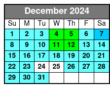 Daytime Carriage Tour December Schedule