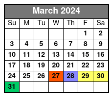 Morris Island Tour March Schedule