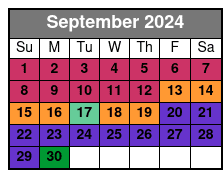 Guided Kayak Tour September Schedule