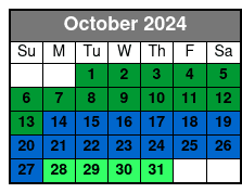 Guided Kayak Tour October Schedule