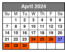 Charleston Walking Tour April Schedule
