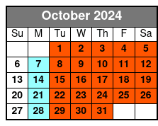 Departure Time October Schedule