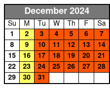 Departure Time December Schedule